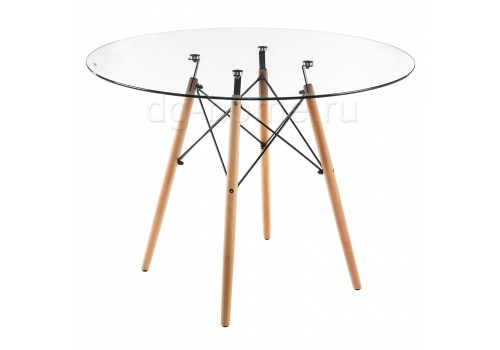 стол стеклянный nixon (eames style) натуральное дерево в Королёве