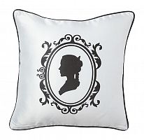 подушка с изображением женского силуэта ladies' profile white в Королёве