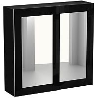 шкаф kristal с зеркалами и окрашенным стеклом черный в Королёве