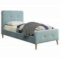 кровать button tufted flannelette blue 120х200 в Королёве