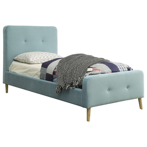 кровать button tufted flannelette blue 120х200 в Королёве