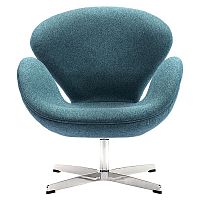 кресло swan chair сине-зеленое в Королёве