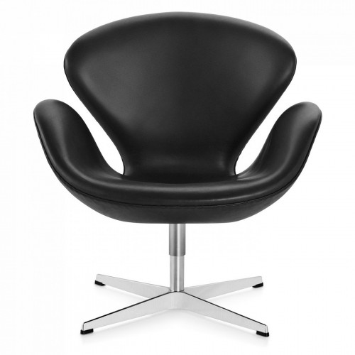 кресло swan chair кожа черное в Королёве
