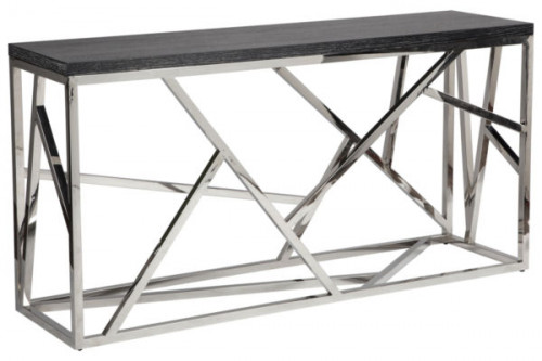 консоль geometric 180x50x90 металл, черная столешница в Королёве
