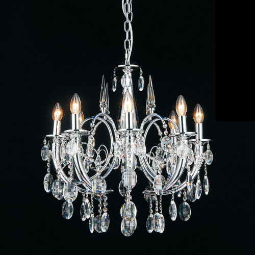 люстра md103908-8a от illuminati прозрачная/ хром в Королёве