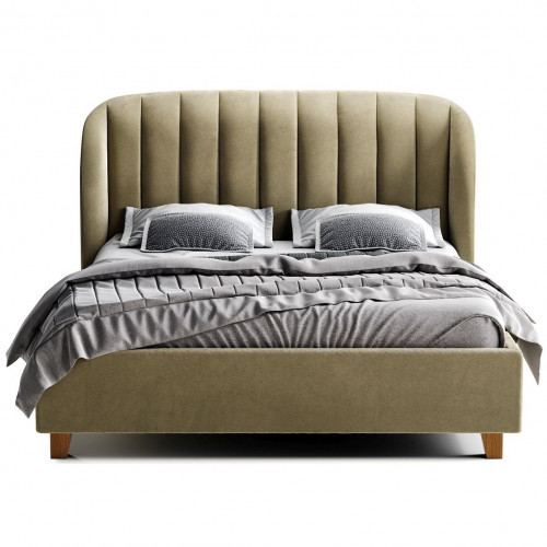 кровать двуспальная 180х200 бежевая tulip в Королёве