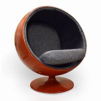 кресло ball chair оранжево-черное в Королёве