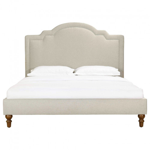 кровать двуспальная 160х200 бежевая cassis upholstered в Королёве