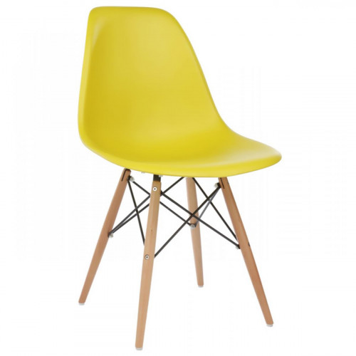 стул деревянный eames pc-015 yellow в Королёве