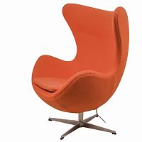 кресло egg chair кашемир оранжевое в Королёве