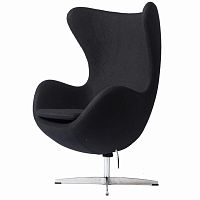 кресло egg chair кашемир черное в Королёве