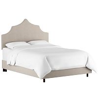 кровать двуспальная 160х200 бежевая camille light gray velvet в Королёве