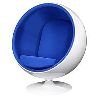 кресло eero ball chair синее с белым в Королёве
