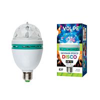 светодиодный светильник-проектор (09839) volpe disko uli-q301 03w/rgb/e27 white в Королёве