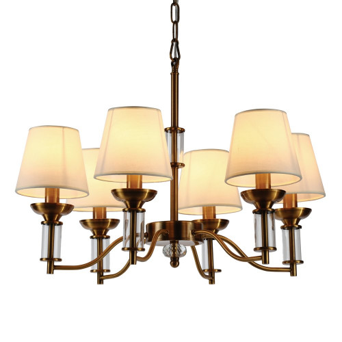 люстра walters 6 от delight collection прозрачная/бежевая/латунь в Королёве