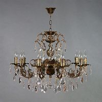 подвесная люстра ambiente alicante 8888/10 pb leaf crystal бронза в Королёве