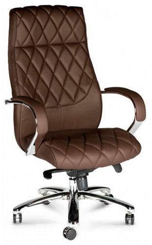 кресло для руководителя norden chairs бонд, обивка: искусственная кожа, цвет: экокожа темно-коричневая в Королёве