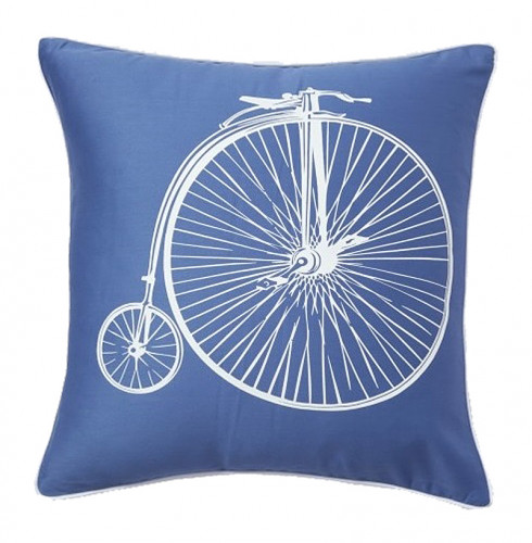 подушка с ретро-велосипедом retro bicycle blue в Королёве