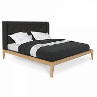 кровать полутораспальная 140x200 темно-серая fly soft new в Королёве
