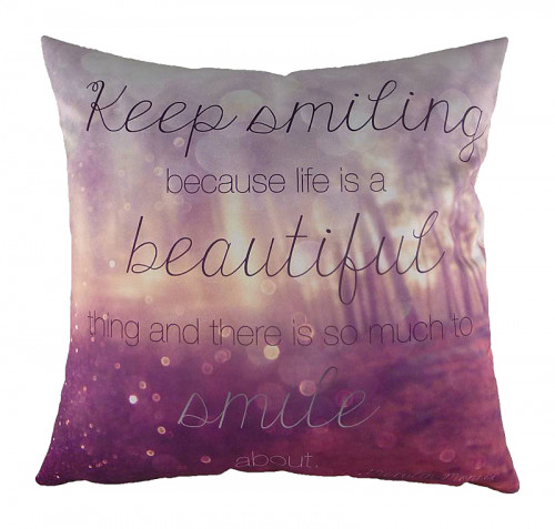 подушка с принтом keep smiling в Королёве