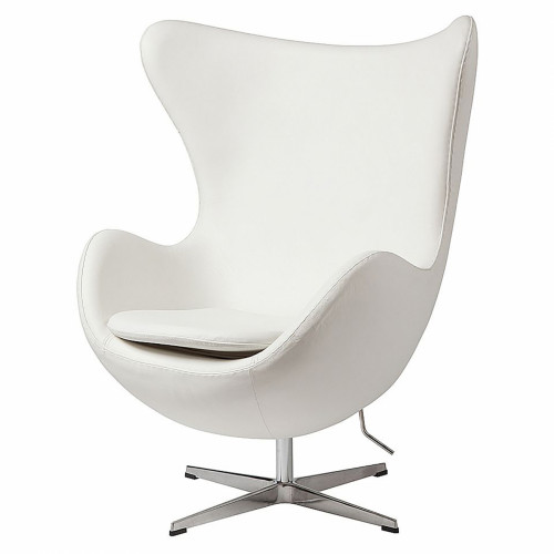 кресло egg chair кожа белое в Королёве