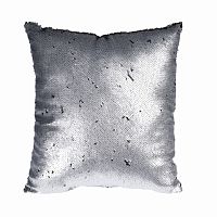 подушка с пайетками серебристо-серая 45*45см в Королёве