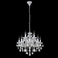 дизайнерская подвесная люстра crystal lux ines sp8+4 white белая в Королёве