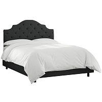 кровать двуспальная 180х200 черная с каретной стяжкой henley tufted black в Королёве