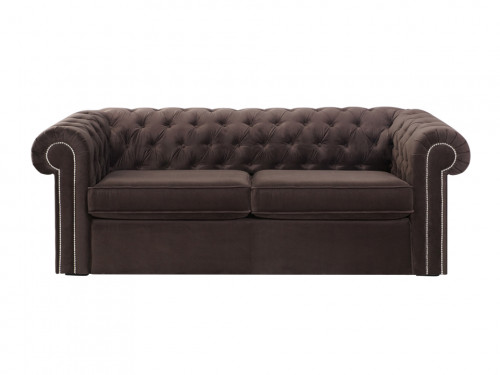 диван chesterfield прямой коричневый 105х208 в Королёве
