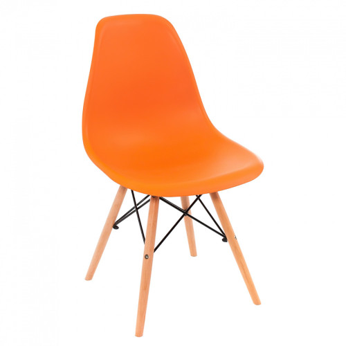 стул деревянный eames pc-015 оранжевый в Королёве