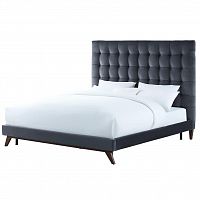 кровать двуспальная 160х200 серая из велюра eden в Королёве