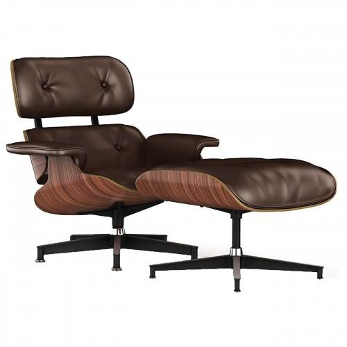 кресло lounge chair & ottoman коричневое в Королёве