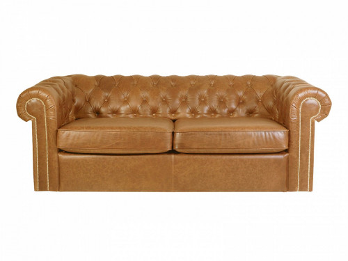 диван chesterfield прямой светло-коричневый в Королёве