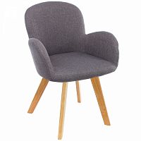 стул деревянный стул asia wooden legs / grey fabric в Королёве