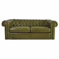 диван chesterfield двухместный прямой оливковый в Королёве