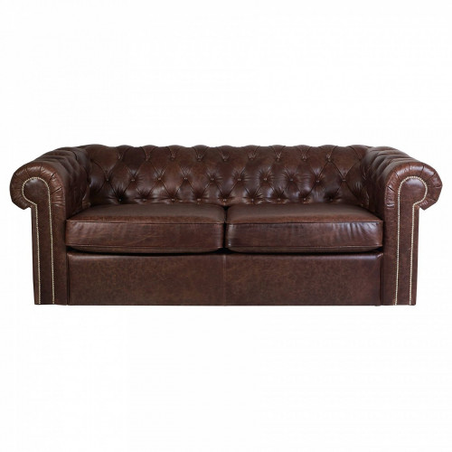 диван chesterfield прямой темно-коричневый в Королёве