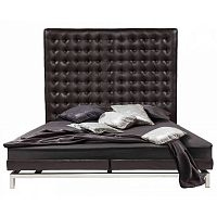 кровать двуспальная 180х200 коричневая из экокожи boss bed в Королёве