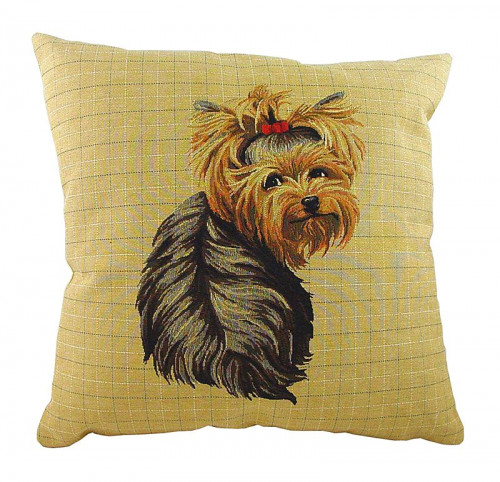 подушка с фото йоркширского терьера yorkie sitting в Королёве