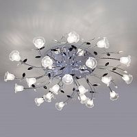 потолочная светодиодная люстра eurosvet florescence 80114/21 хром/белый в Королёве