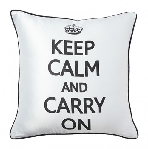 подушка с надписью keep calm and carry on в Королёве