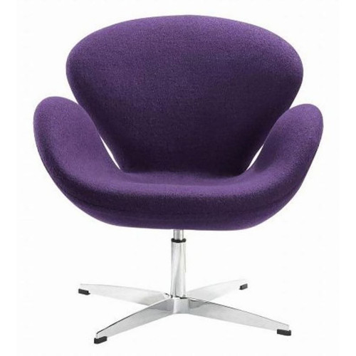 кресло swan chair шерсть фиолетовое в Королёве