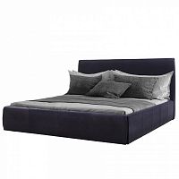кровать двуспальная с мягкой спинкой 190х200 черная amy bed р в Королёве