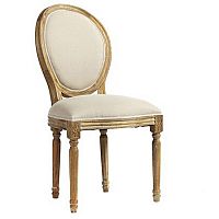 стул vintage french round кремовый лен золотистый в Королёве