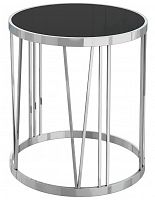 стол журнальный silver drum хром, черный в Королёве