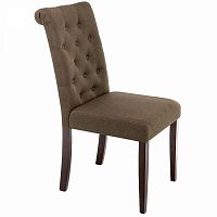 стул деревянный amelia dark walnut / fabric brown в Королёве