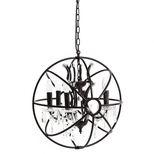 люстра foucault orb crystal vol. viii чёрная, прозрачная в Королёве