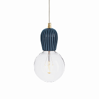 подвесной светильник keramik rib indigo brass в Королёве