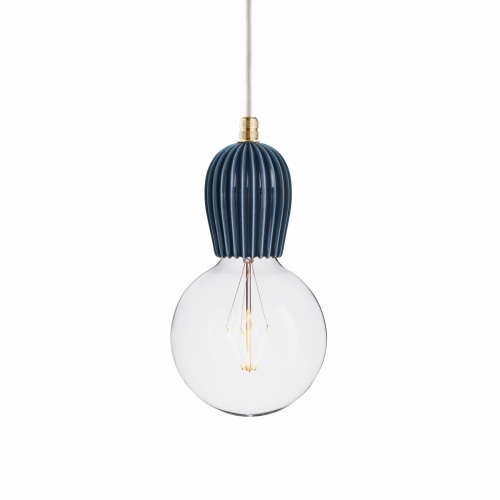 подвесной светильник keramik rib indigo brass в Королёве