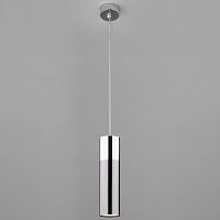 подвесной светильник eurosvet double topper 50135/1 led хром/черный жемчуг в Королёве