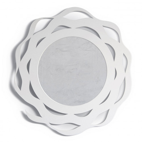 зеркало круглое в белой волнистой раме splash в Королёве